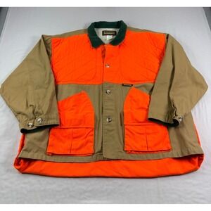 Remington Jacket Mens 2XL Orange Brown Hunting Outdoor Collared